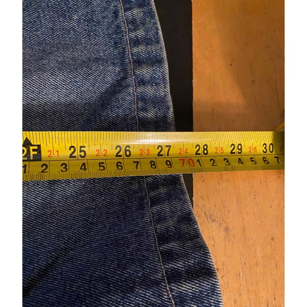 Vtg Tuff Texas Jean Shorts Mens 40 11" Baggy Skater Denim Fade Blue Jorts Y2K - Picture 5 of 6